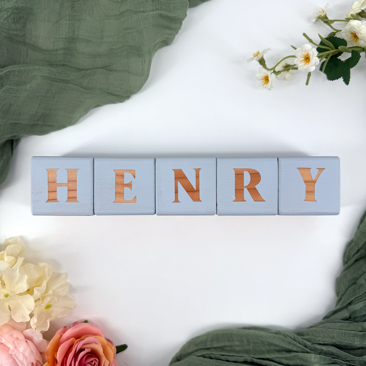 Personalised Wooden Name Blocks
