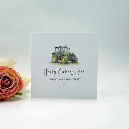 Dad Tractor Birthday Card