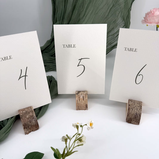 The Modern Script Table Numbers Pack of 12