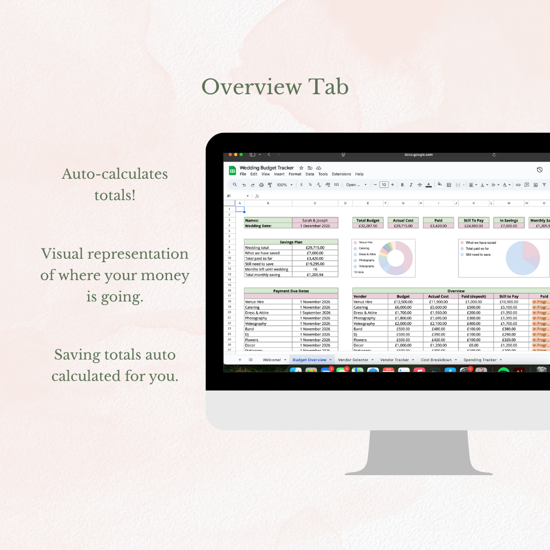Ultimate Wedding Budget Spreadsheet - Editable Google Sheets Template