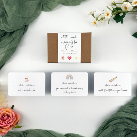 Personalised A Little Reminder - 30 Positivity & Kindness Cards