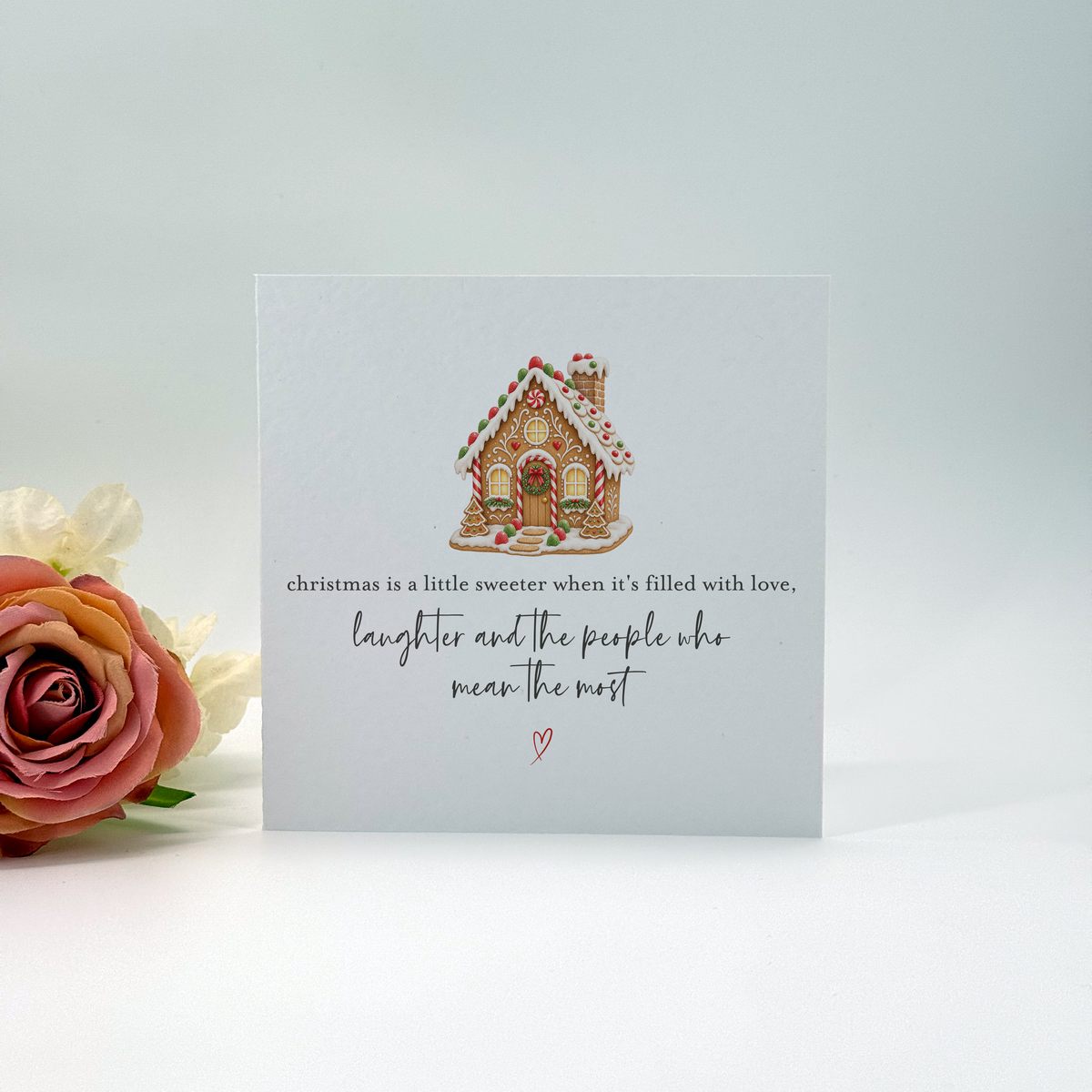Gingerbread House A Little Sweeter Christmas Card