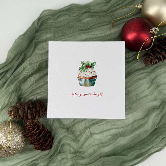Baking Spirits Bright – Christmas Card for Baking Lovers