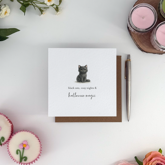 Black Cats, Cosy Nights & Halloween Magic Card