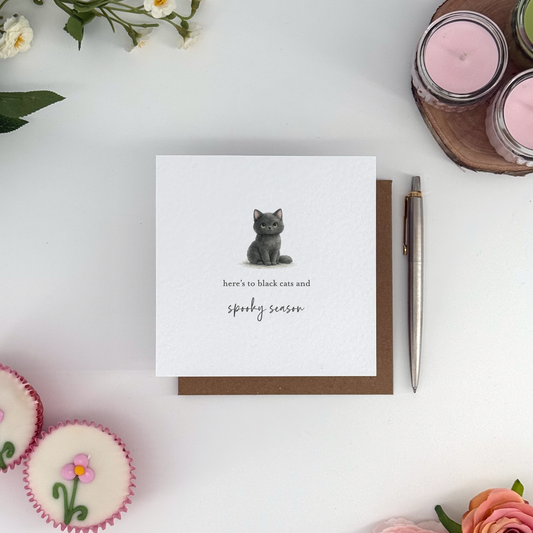 Here’s to Black Cats and Spooky Season Card