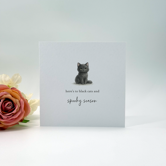 Here’s to Black Cats and Spooky Season Card