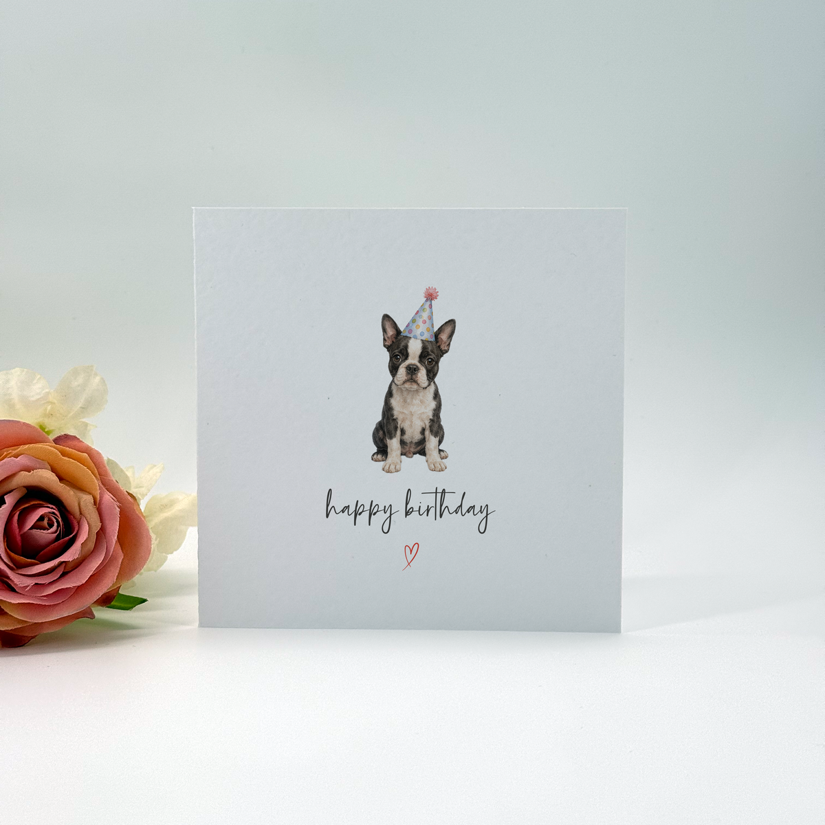 Boston Terrier Birthday Card