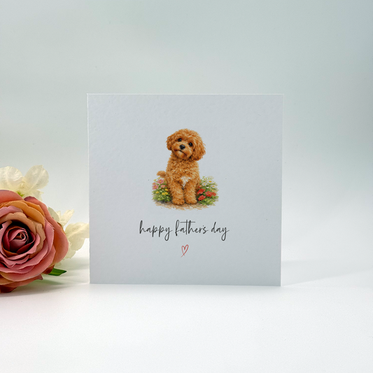 Cavapoo Father's Day Card - Dog Dad Card