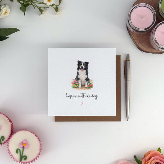 Border Collie Mother's Day Card - Dog Mum Card