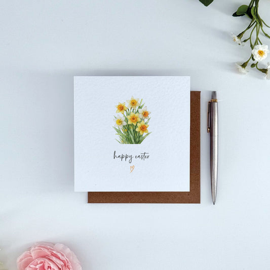 Watercolour Daffodil Easter Card