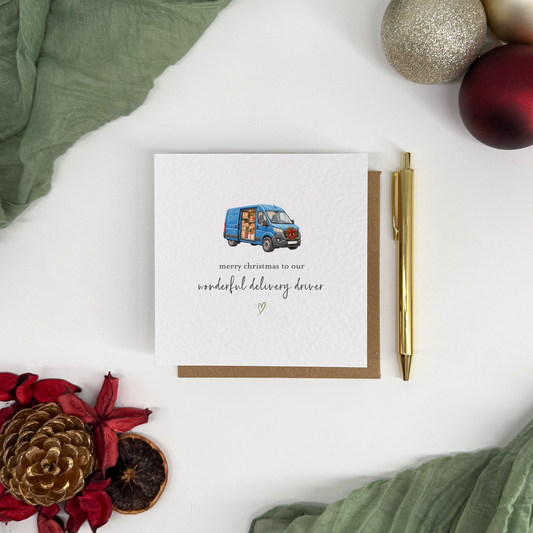 To A Wonderful Delivery Driver Christmas Card