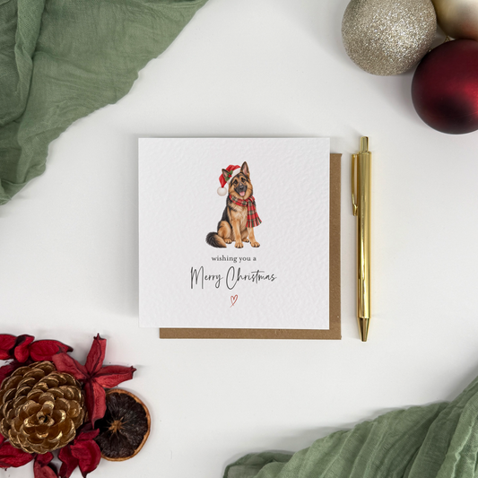 German Shepard Merry Christmas Card