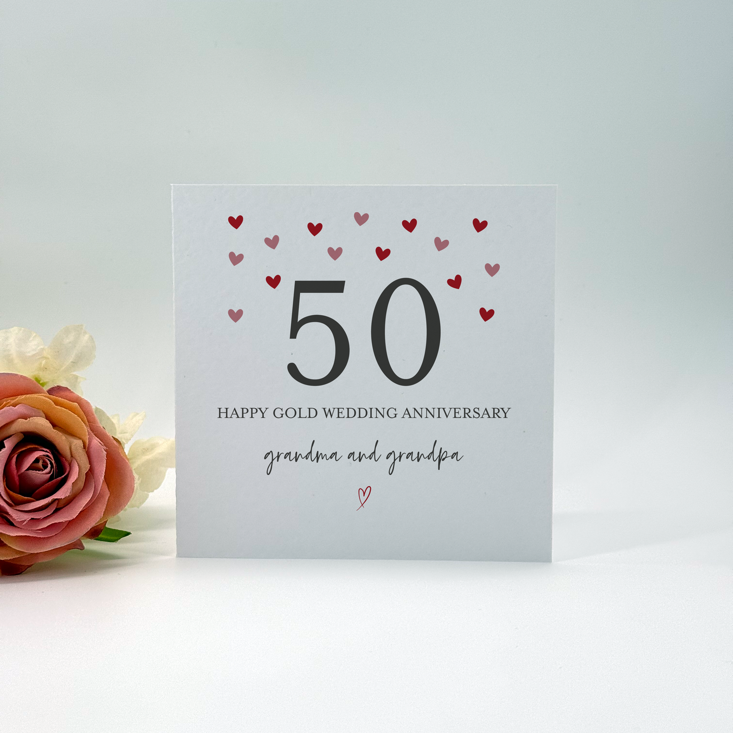 Happy Gold (50th) Anniversary Personalised Card