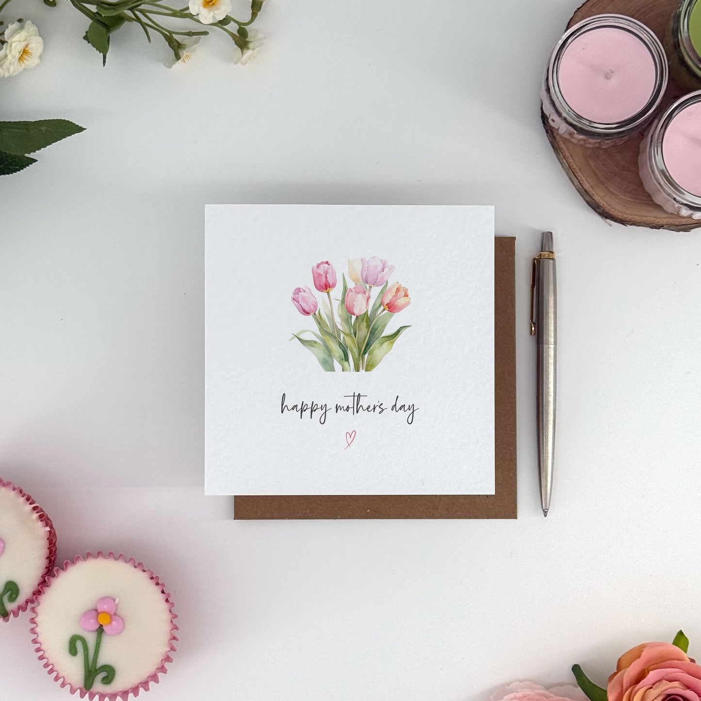 Watercolour Tulips Mother’s Day Card