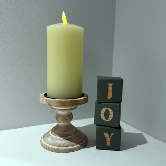 Wooden JOY Christmas Blocks