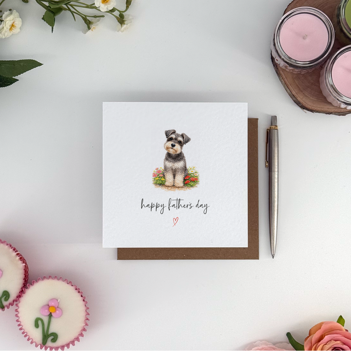 Miniature Schnauzer Father's Day Card - Dog Dad Card