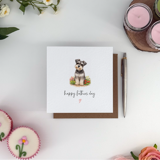 Miniature Schnauzer Father's Day Card - Dog Dad Card