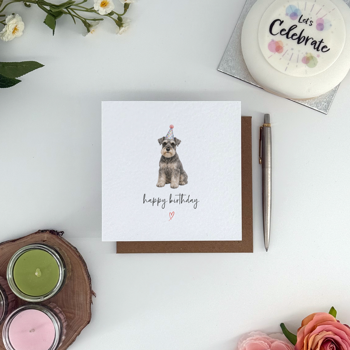 Miniature Schnauzer Birthday Card