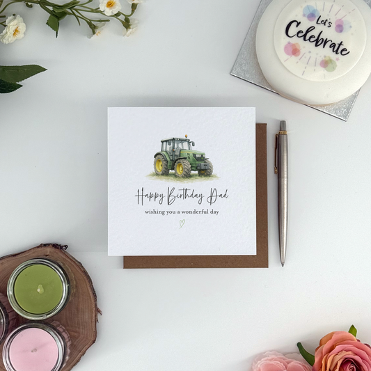 Dad Tractor Birthday Card