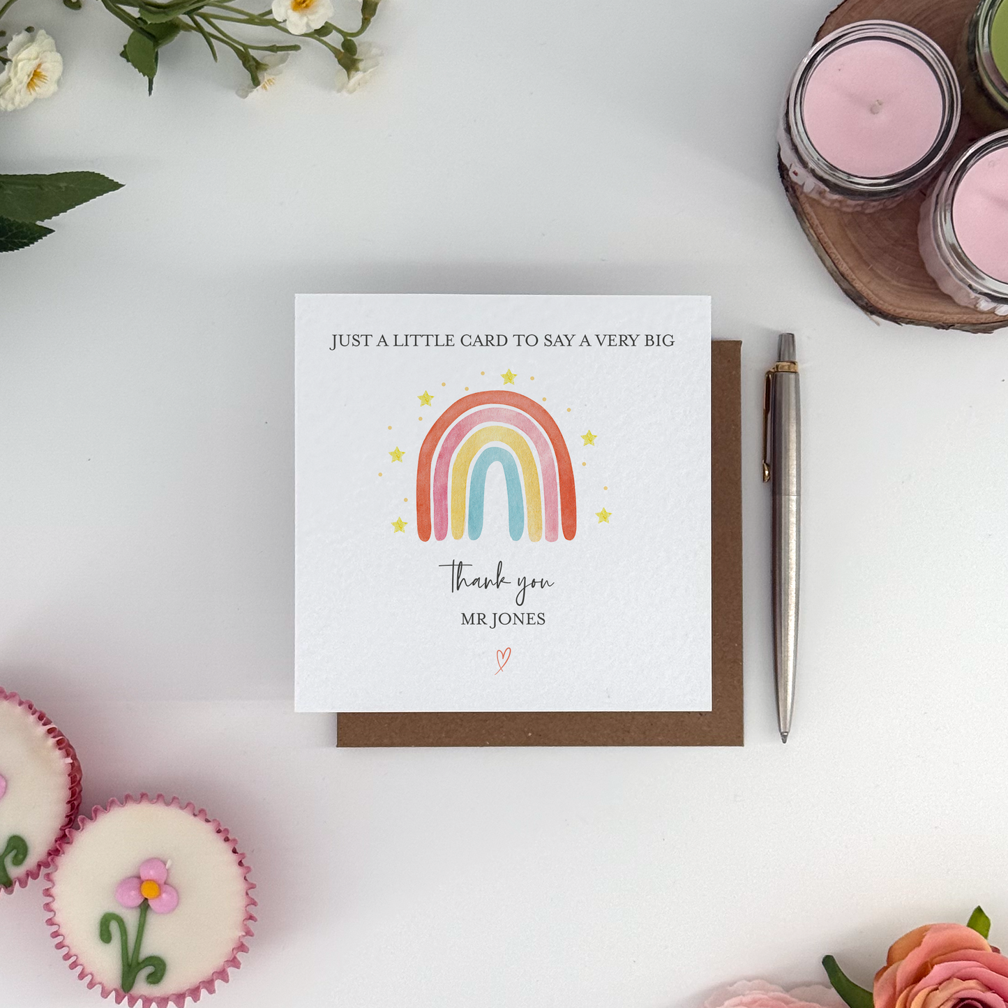 A Little Card to Say a Big Thank You Teacher Card Personalised