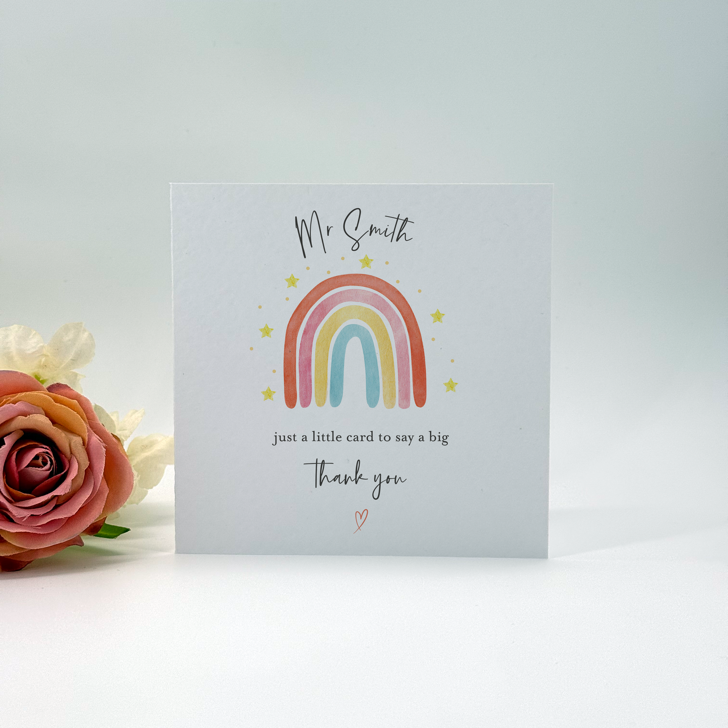 Personalised Teacher Thank You Card