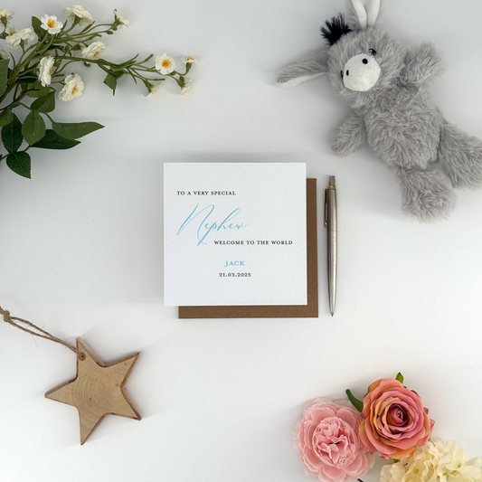 Personalised Nephew Card - “To a Very Special Nephew”