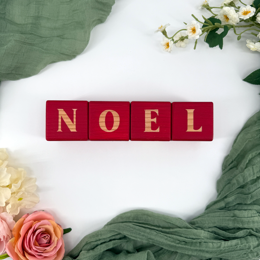 Wooden NOEL Christmas Blocks