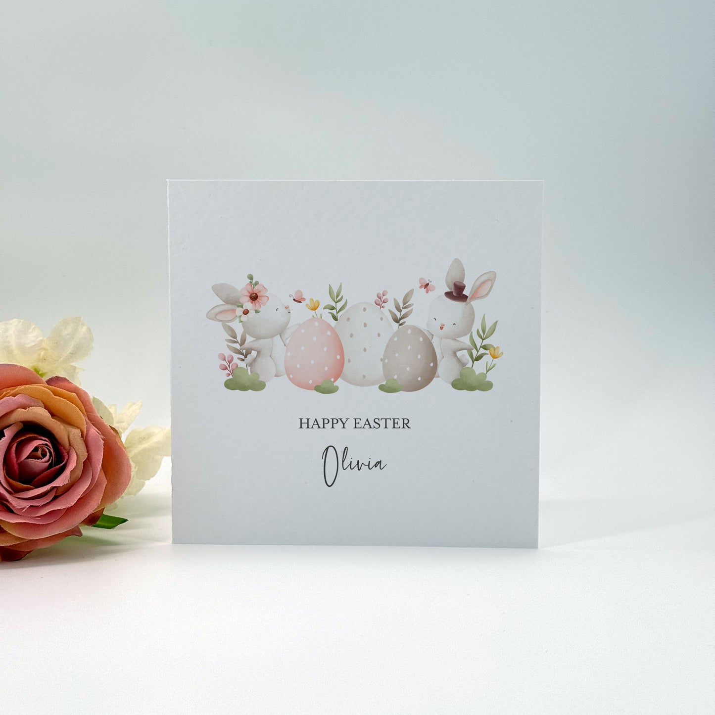 Personalised Happy Easter Card with Name | Cute Easter Card for Kids