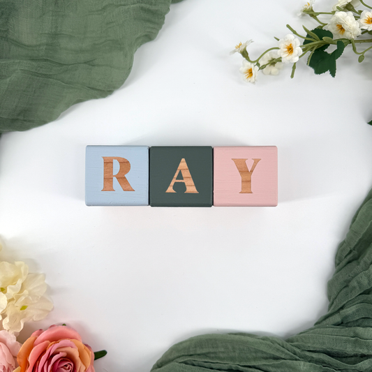 Personalised Wooden Name Blocks