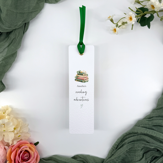 Personalised Reading Adventures Bookmark for Children