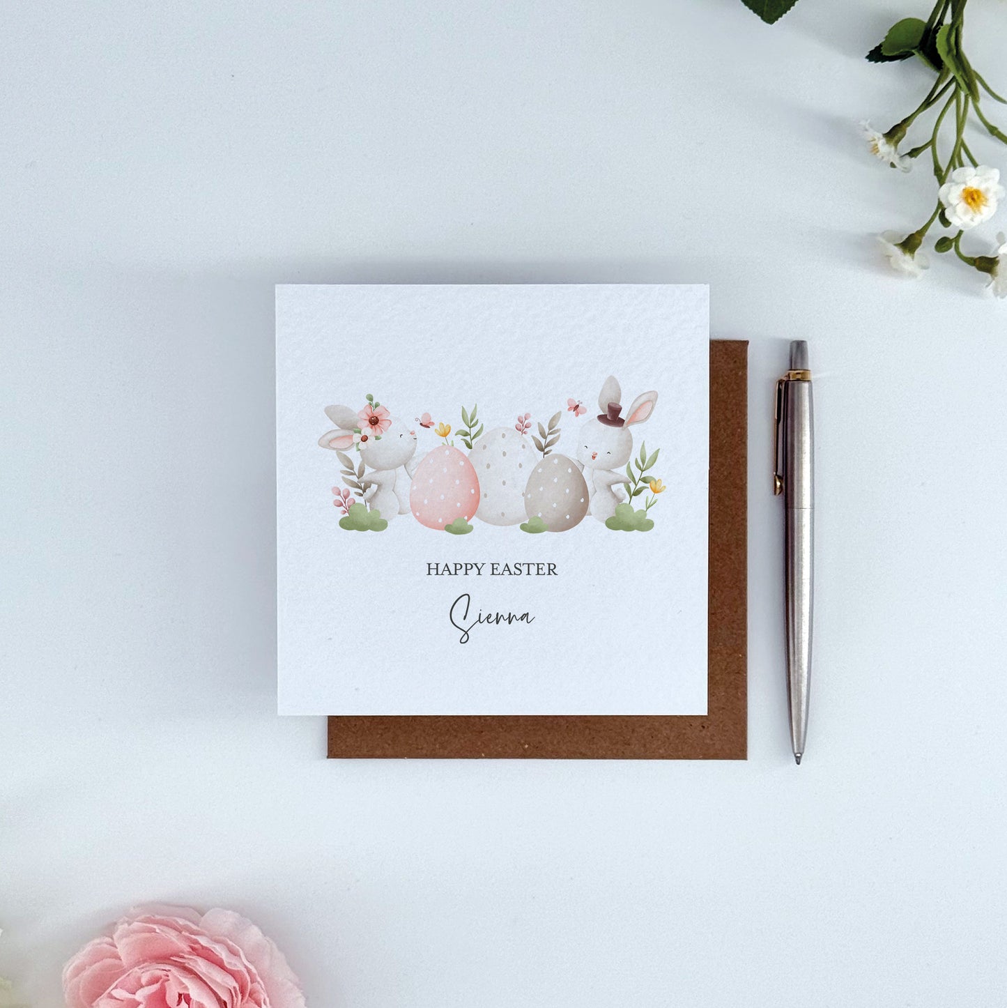 Personalised Happy Easter Card with Name | Cute Easter Card for Kids