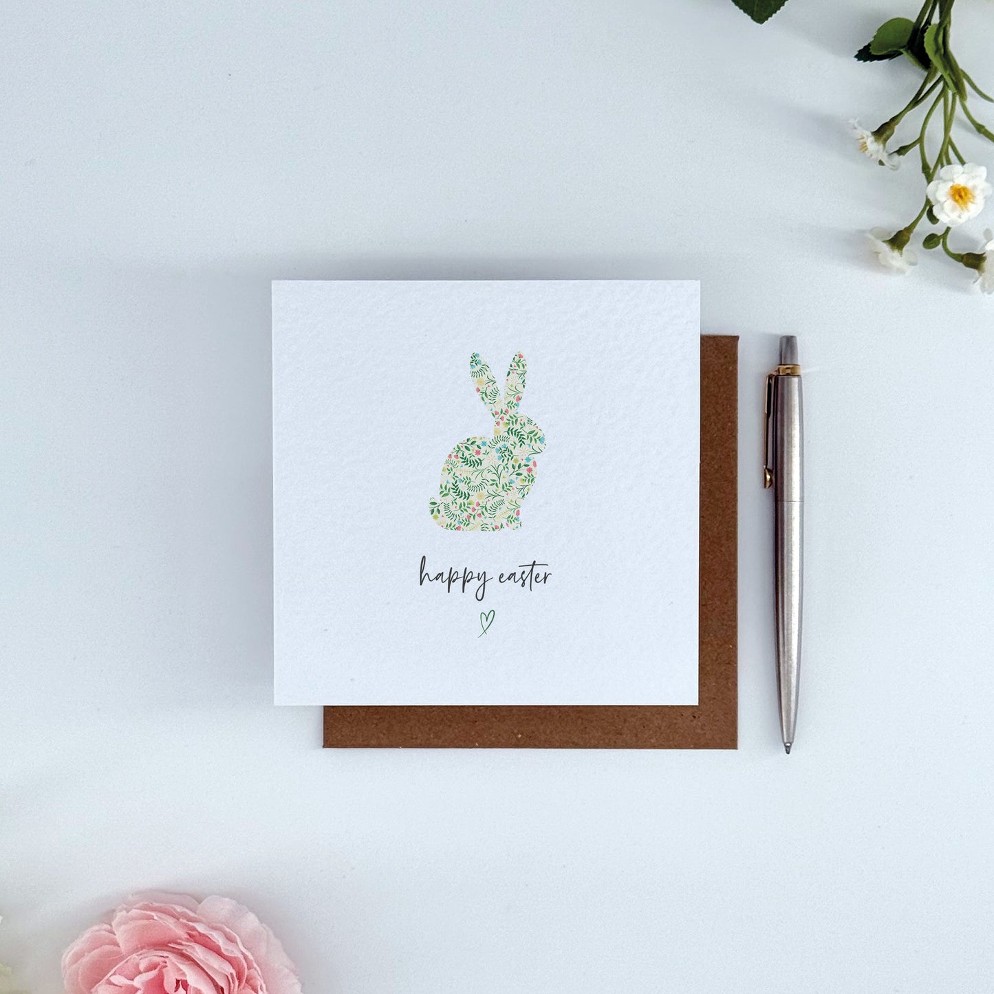 Patterned Spring Bunny Easter Card