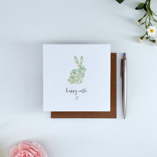 Patterned Spring Bunny Easter Card