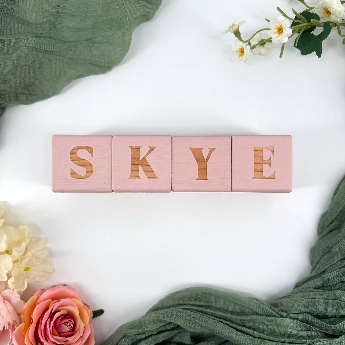 Personalised Wooden Name Blocks
