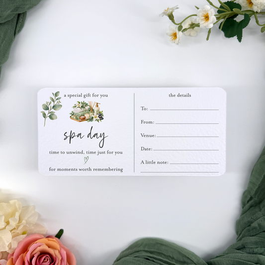 Spa Day Experience Gift Voucher