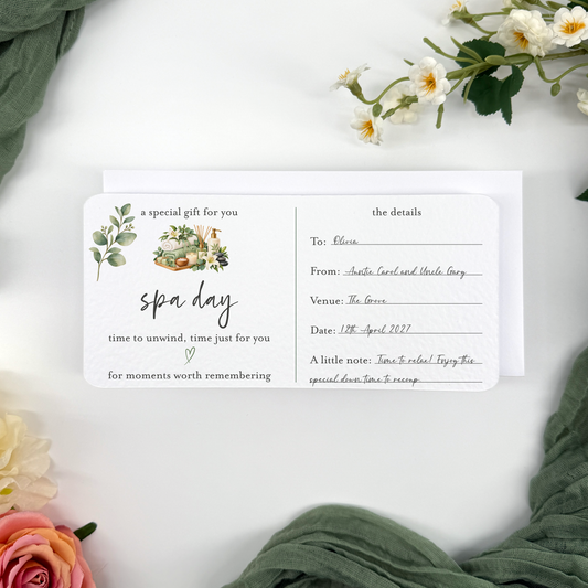 Spa Day Experience Gift Voucher