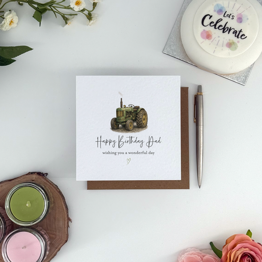 Classic Tractor Dad Card