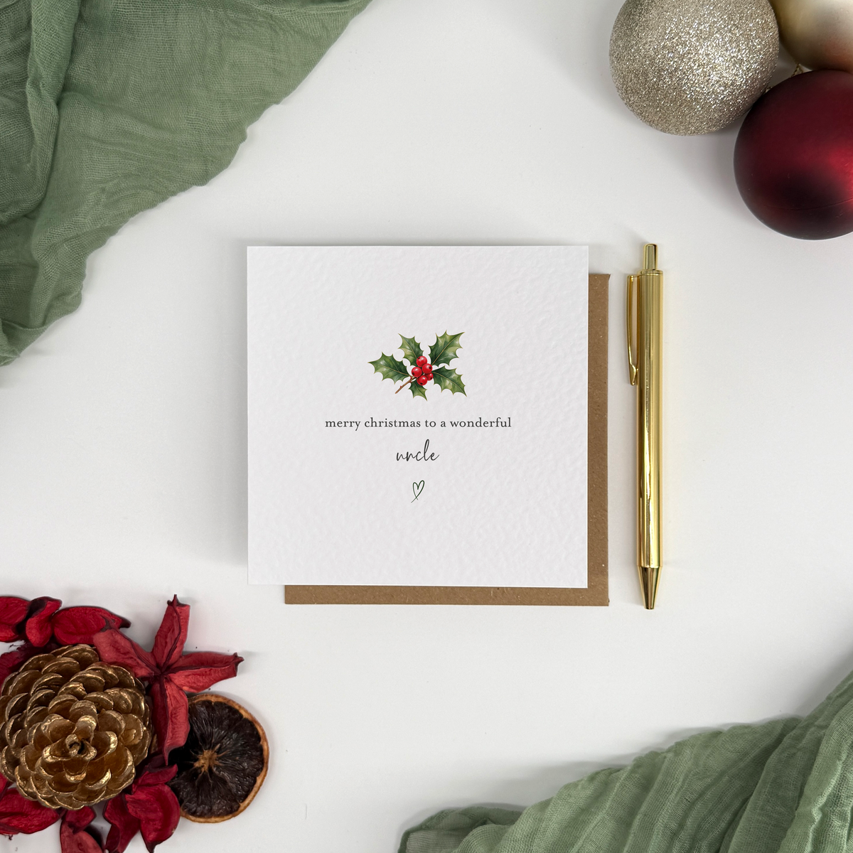 Merry Christmas to a Wonderful Uncle Card