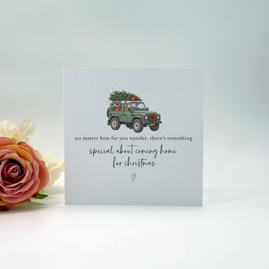 4x4 Coming Home For Christmas Card