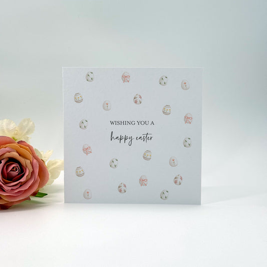 Wishing You A Happy Easter- Watercolour Eggs