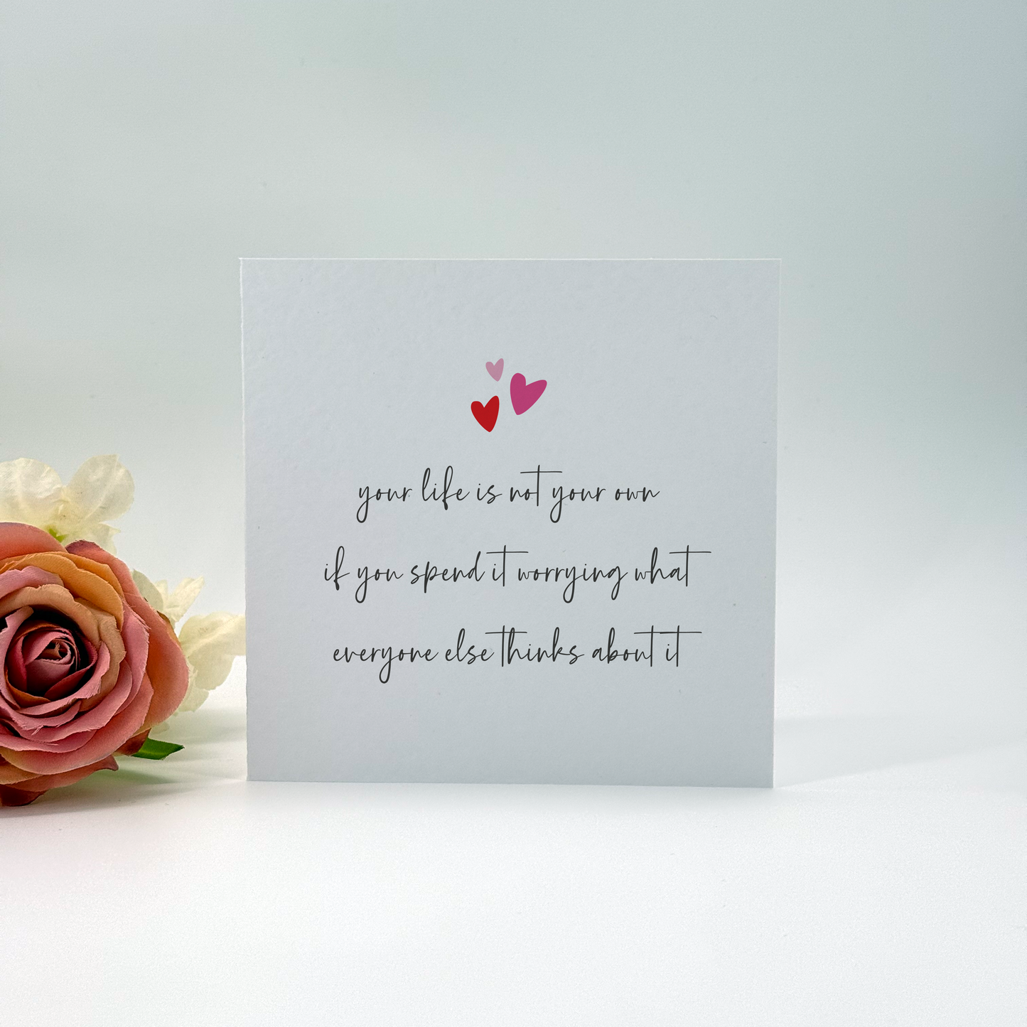 Your Life Is Not Your Own Pink Hearts Card